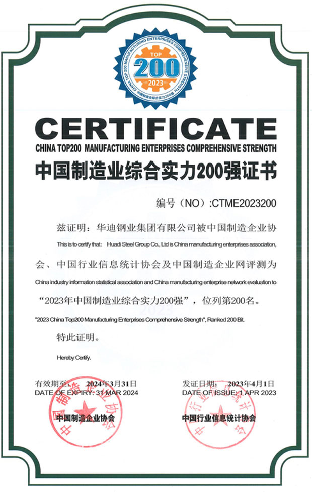 中國制造業綜合實力200強 CTME2023200